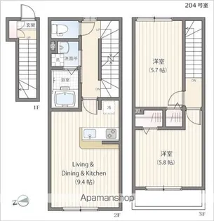 ミハス三鷹の森【2階】の間取り