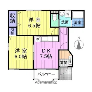 ソレアードB【1階】の間取り