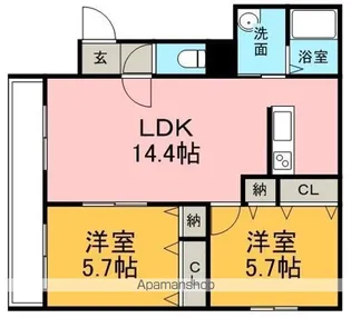 テルスター北25条【202号室】の間取り