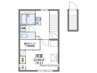 レオパレス山花【203号室】の間取り