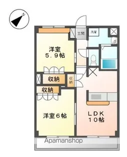 ヒンメルブロー (HIMMEL BLA)【3階】の間取り