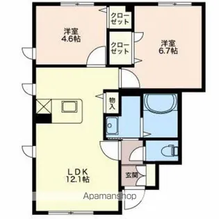 シェーブル・ゴート【1階】の間取り