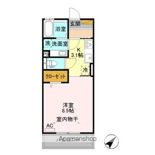 レジデンス令和【303号室】の間取り