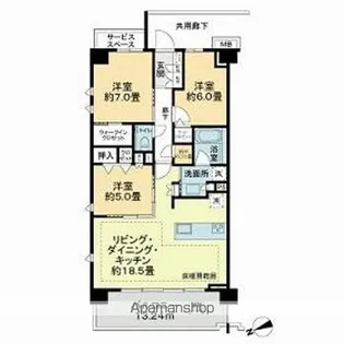 ASUKAYAMA RESIDENCE【3階】の間取り