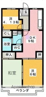 フルセイル東橋本【1階】の間取り