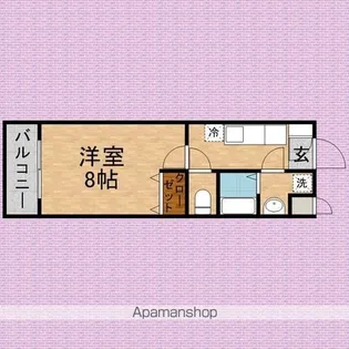 フルジェンテ【202号室】の間取り
