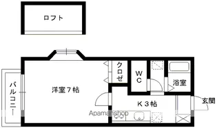 レンブランサ井上B【203号室】の間取り