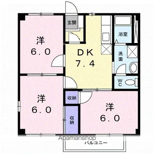 プチ ソレイユ【1階】の間取り