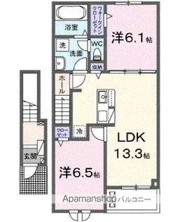 ポルトⅠ【2階】の間取り