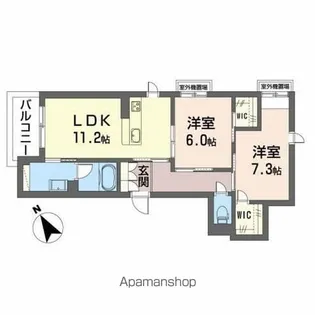 シャーメゾン クラシエスト【2階】の間取り