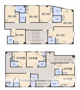 アパーテル南石堂J棟【2階】の間取り
