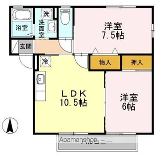 ツインハーモニーA・B【2階】の間取り