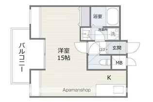 RB CORE西新【301号室】の間取り