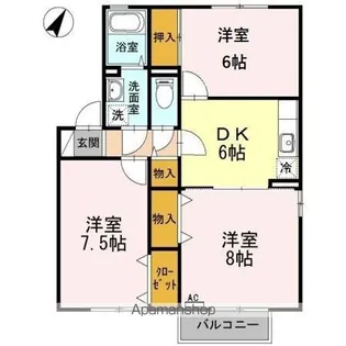 グレイス・クレセント A棟【2階】の間取り