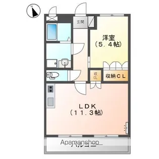 和歌山県日高郡みなべ町東吉田【アパート】の間取り