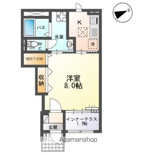 カルム ヴィラ【1階】の間取り