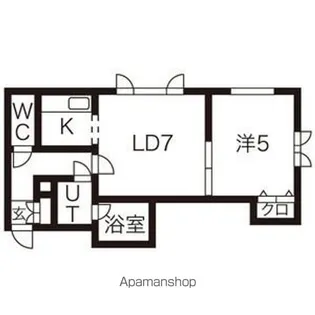 フラップフラット【201号室】の間取り