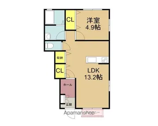 ハイム・ディアコート【1階】の間取り