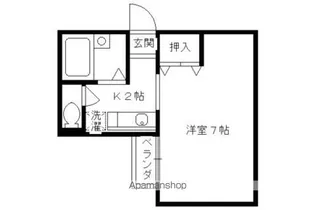 セジュール丹波橋【202号室】の間取り