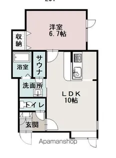 コンドルⅠ【102号室】の間取り