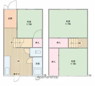 新和苑【東ハ号室】の間取り