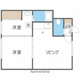フェリスデア—平岸【A202号室】の間取り
