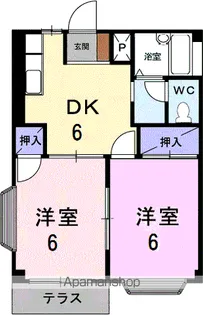 エルディム橋本【1階】の間取り