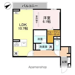 DーSERENO豊岡I A棟【3階】の間取り