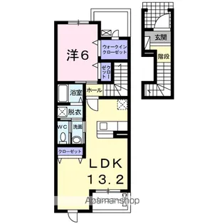 ジェルメ・メゾンM.3号館【2階】の間取り