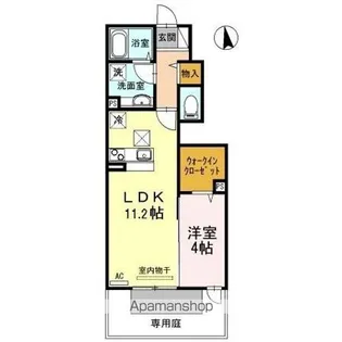 セジュール三条【1階】の間取り