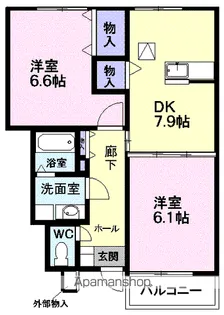 ビエント紫風 Ⅲ【1階】の間取り
