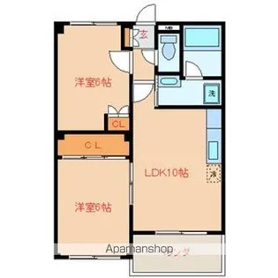 メルシーハイム【202号室号室】の間取り