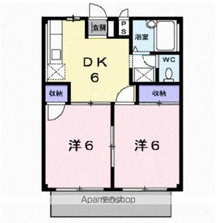 シティハイツ佐藤B【1階】の間取り