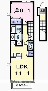 ヴィラ プリティ【2階】の間取り