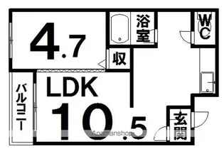 ウェルデ壱番館【4-C号室】の間取り