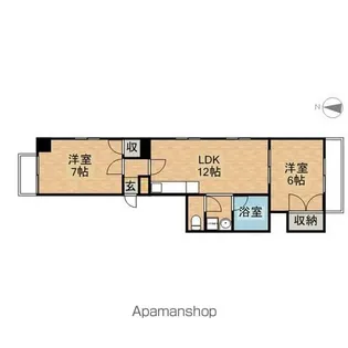 ベルシェ橘【3階】の間取り