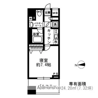 レジディア四谷三丁目【7階】の間取り