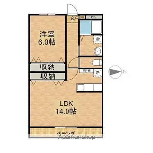レオパレス宝PART2【2階】の間取り