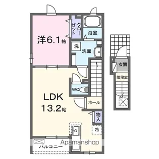 ヴォラーレ・フェリブレッサ Ⅰ【2階】の間取り