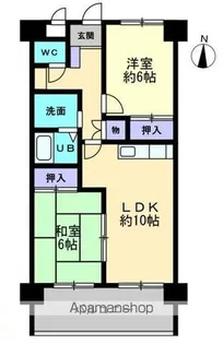 シティラック高松A【6階】の間取り