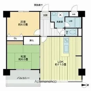 リバーサイド2【2階】の間取り