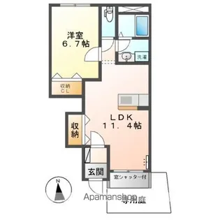 フォレスト【1階】の間取り