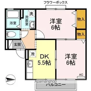 サニーコート黒宮【203号室】の間取り