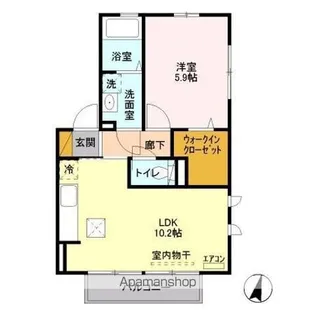 エモシオン【1階】の間取り