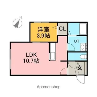 RーFREE厚別【403号室】の間取り