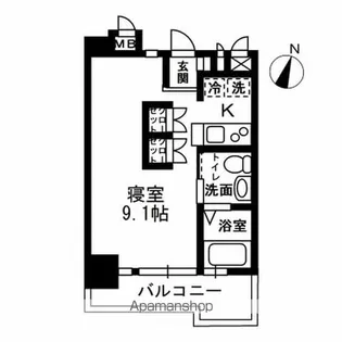 レジディア代々木Ⅱ【2階】の間取り
