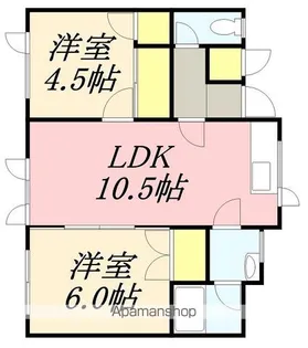 ガーデン川原Ⅱ【107号室】の間取り