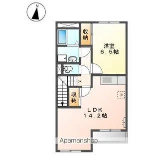 ベルメゾン豊栄【202号室】の間取り