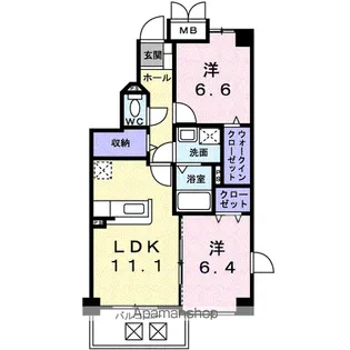 ビサイド・スリー【1階】の間取り