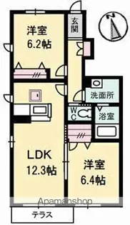 シャーメゾンAYA Ⅰ番館【1階】の間取り